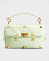 Valentino Garavani Roman Stud Large Quilted Leather Shoulder Bag In Ap4 Ambrosia