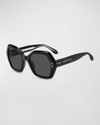 Isabel Marant 53mm Geometric Sunglasses In 0807 Black