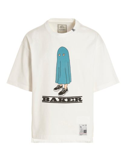 Miharayasuhiro Baker Printed Cotton Jersey T-shirt In White