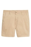 Ag Wanderer Print Flat Front Shorts In Blink Taupe Multi