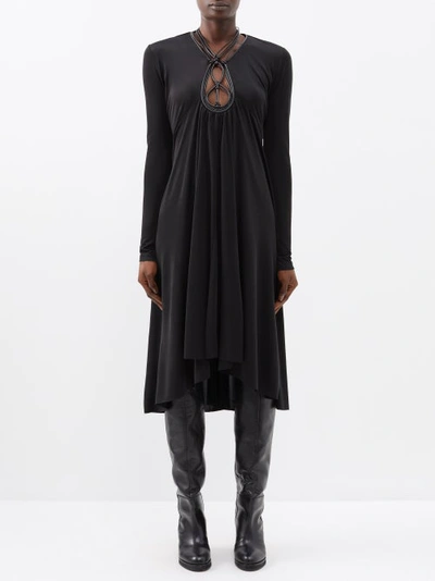 Isabel Marant Dizalia Keyhole-cutout Satin Dress In Black
