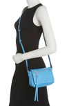 Aimee Kestenberg Sorrento Leather Crossbody Bag In Memphis Blue