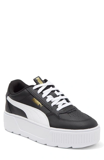 Puma Karmen Rebelle Platform Sneaker In  Black- White