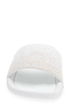 Apl Athletic Propulsion Labs Big Logo Techloom Knit Sport Slide In White / Pastel Melange / Ombre