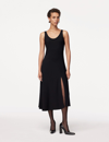 ANOTHER TOMORROW SEAMED TANK DRESS,A422DR030-VI-BLK50