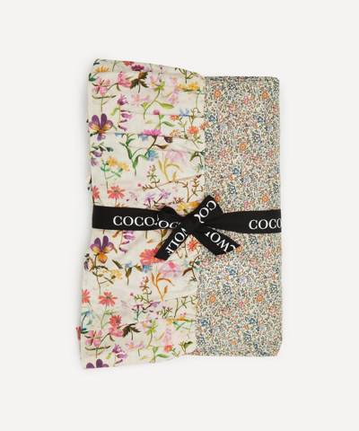 Coco & Wolf Katie And Millie & Linen Garden Large Frill Edge Tablecloth In Multicoloured