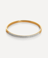 Monica Vinader 18ct Gold Plated Vermeil Silver Diamond Pave Essential Bangle Bracelet In Gold