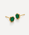 MONICA VINADER X KATE YOUNG 18CT GOLD-PLATED VERMEIL SILVER GEMSTONE STUD EARRING