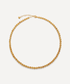 MONICA VINADER X KATE YOUNG 18CT GOLD-PLATED VERMEIL SILVER GEMSTONE TENNIS NECKLACE