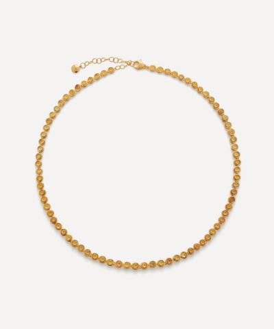 MONICA VINADER MONICA VINADER X KATE YOUNG 18CT GOLD-PLATED VERMEIL SILVER GEMSTONE TENNIS NECKLACE