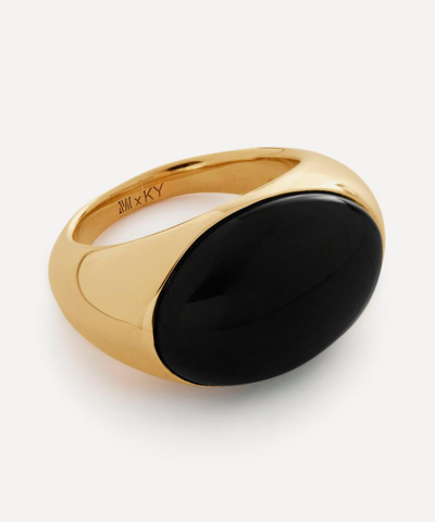 MONICA VINADER MONICA VINADER X KATE YOUNG 18CT GOLD-PLATED VERMEIL SILVER GEMSTONE RING