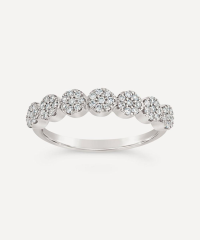 Dinny Hall 9ct White Gold Starflower Recycled Diamond Pinky Ring