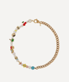 Martha Calvo 14ct Gold-plated Showstopper Half Chain And Charms Necklace In Multi