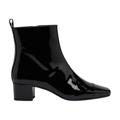 Carel Estime Ankle Boots In Vernis Noir