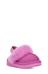 Ugg Kids' Funkette Water Resistant Genuine Shearling Trim Clog In Purple Ruby