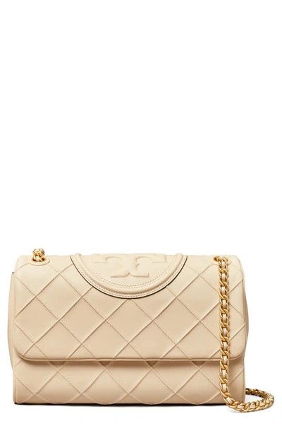 Tory Burch Fleming Soft Small Convertible Shoulder Bag In Pale Beige