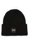 Ugg Chunky Rib Beanie In Black