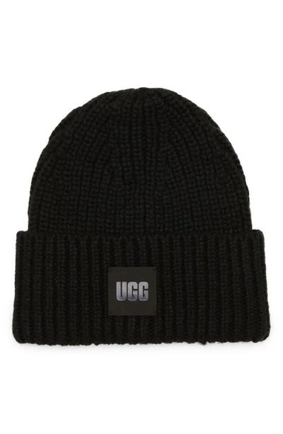 Ugg Chunky Rib Beanie In Black