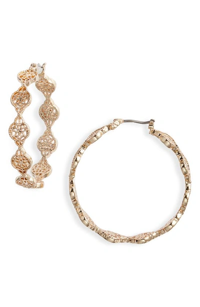 Marchesa Filigree Hoop Earrings In Gold