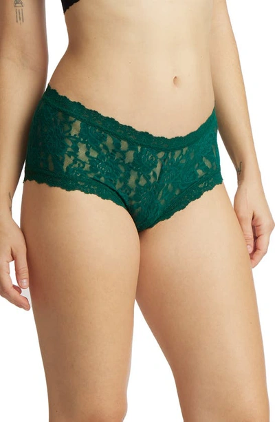 Hanky Panky Signature Lace Boyshorts In Green Queen