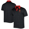 UNDER ARMOUR UNDER ARMOUR BLACK MARYLAND TERRAPINS STATIC PERFORMANCE POLO