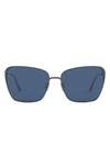 Dior Metal Butterfly Sunglasses In Blue