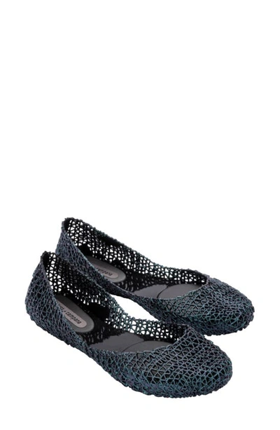 Melissa Women's Campana Open Weave Flats In Black Multicolor