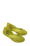 Melissa Women's Campana Open Weave Flats In Green