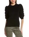 Gracia Puff Sleeve Top In Black