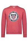 Brooks Brothers Crest Print Sweatshirt In Red Heather Multi