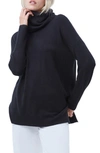 French Connection Baby Soft Cathy Turtleneck Sweater In Black