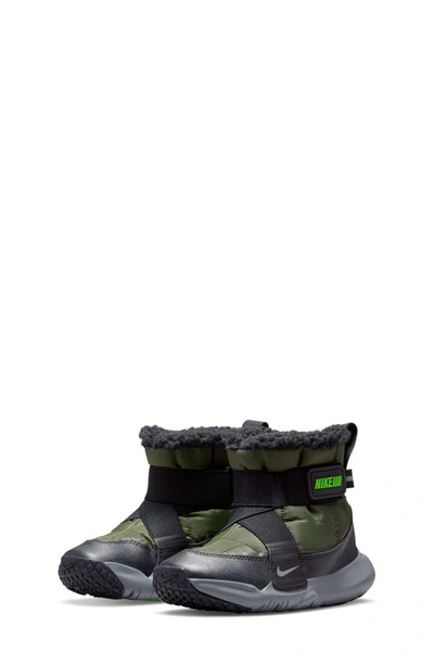 Nike Kids' Flex Advance Slip-on Snow Boot In Cargo Khaki/ Green/ Black
