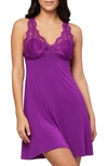 Fleur't Belle Epoque T-back Chemise In Dark Orchid