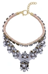 Adornia Color Bib Pendant Necklace In White