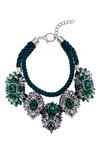 Adornia Color Bib Pendant Necklace In Green