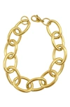 ADORNIA 14K YELLOW GOLD PLATED STAINLESS STEEL WATER RESISTANT OVAL LINK CHAIN BRACELET