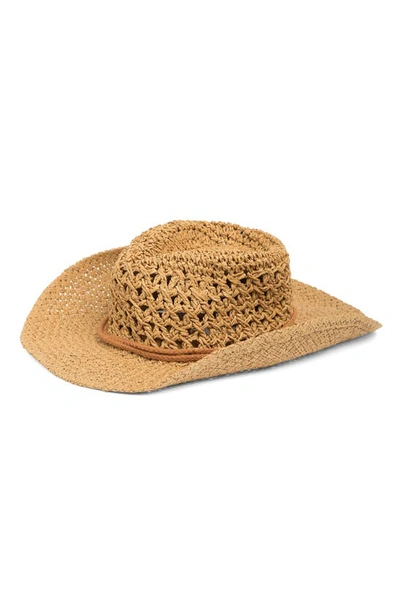 Vince Camuto Crochet Cowgirl Hat In Neutrals