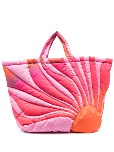 Erl Sun Down-padded Tote Bag In Pink