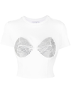 缀饰罩杯细节短款T恤