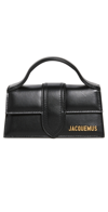 Jacquemus Le Bambino Small Leather Shoulder Bag In Black