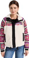 Blanknyc Cuddle Up Crochet And Faux Sherpa Jacket