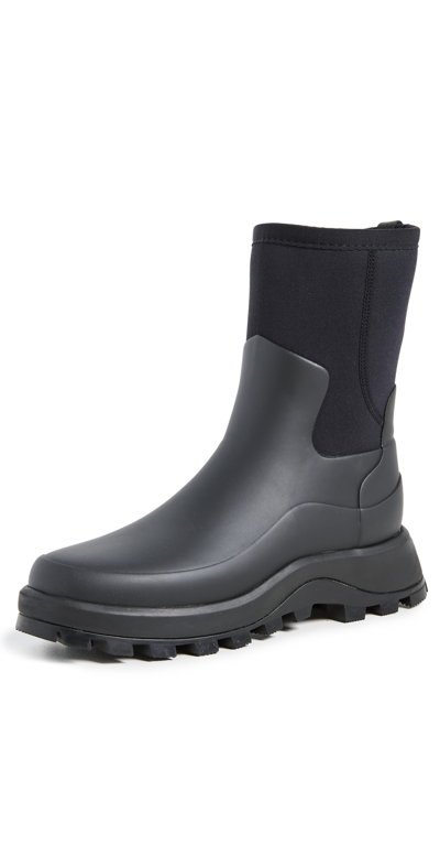 Hunter City Explorer Rubber Ankle Boots In Black
