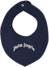 PALM ANGELS BABY NAVY CURVED LOGO BIB