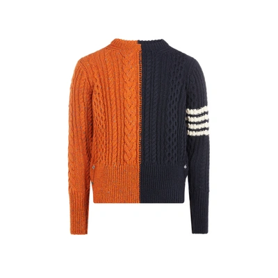 Thom Browne Two-tone Wool And Mohair Jumper