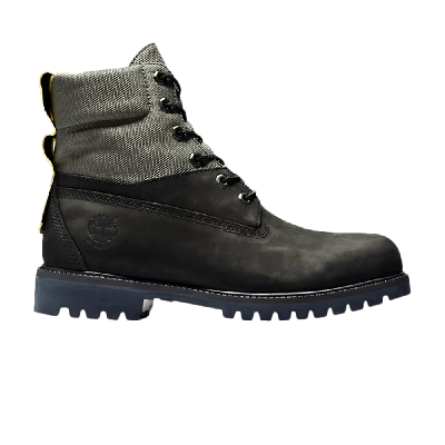 Pre-owned Timberland 6 Inch Premium 'mixed Media - Black'