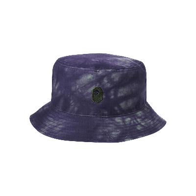 Pre-owned Bape Tie Dye One Point Bucket Hat 'purple'