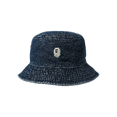 Pre-owned Bape Japan Culture Panel Cap 'indigo' In Blue