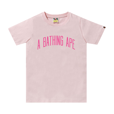 Pre-owned Bape A Bathing Ape Letter Tee 'pink'