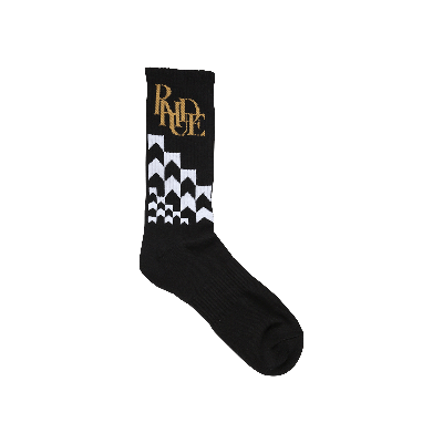 Pre-owned Rhude Racing Sock 'black/white'