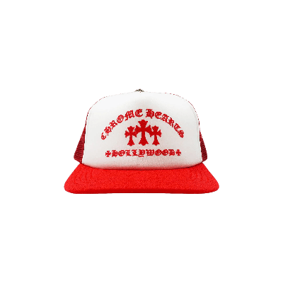 Pre-owned Chrome Hearts King Taco Trucker Hat 'red/white'